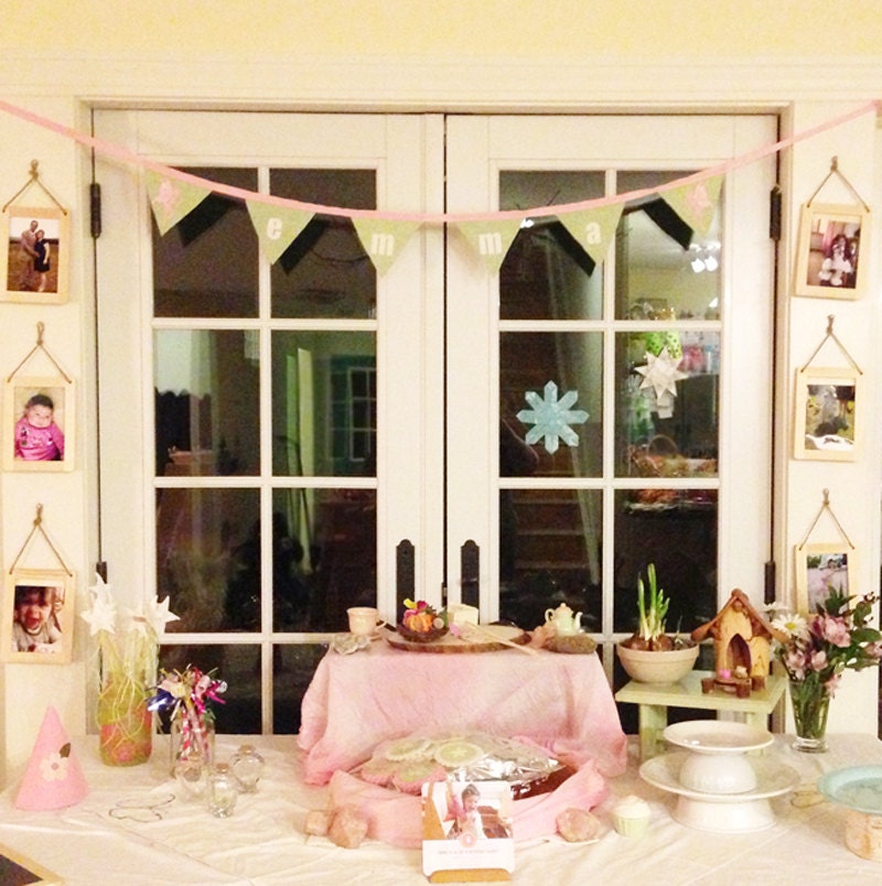 Fairy Banner - Personalized Bunting - Pixie Birthday Decoration