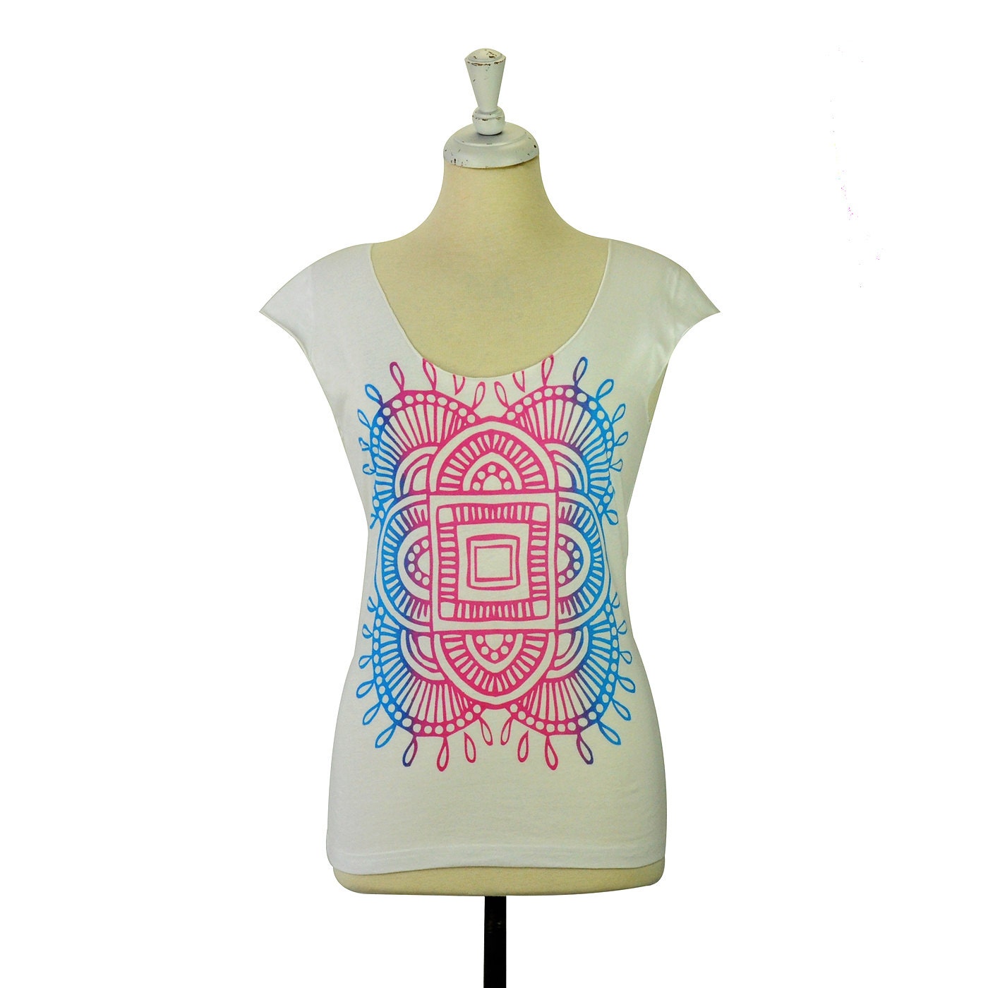 Ventana Graphic Scoop T-Shirt, Hand Screen Printed by Maryink