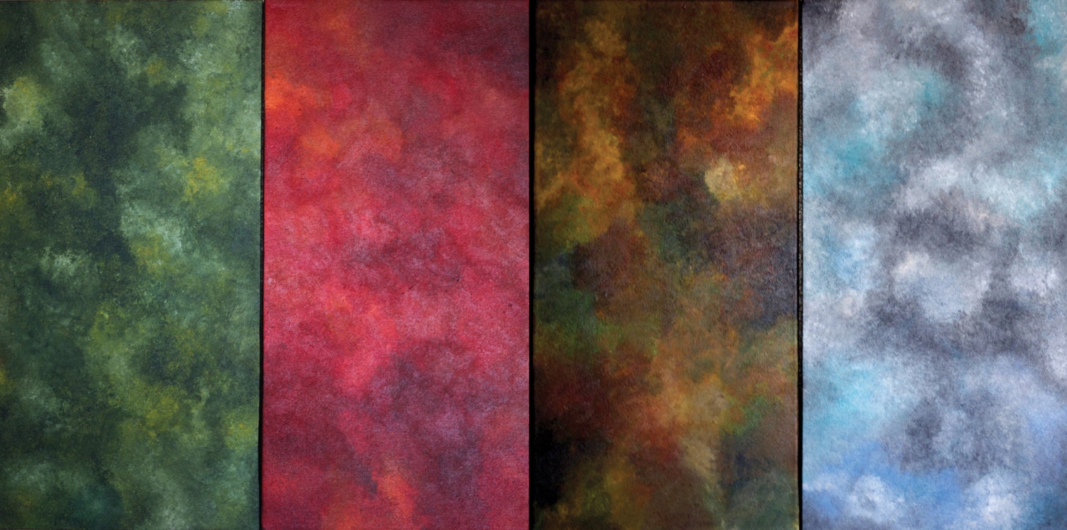 Seasons Original Paintings Set FREE U.S. SHIPPING