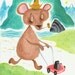ORIGINAL painting Bear Mower by Mike Gorman 11x14 gouache
