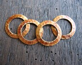 Hammered Brass Washers in Chestnut Brown
