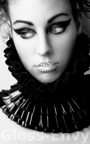Black PVC Fetish Gothic Cyber Ruff Collar Gaga Costume Accessory Fantasy LA STREGA Dark Couture by Lovechild Boudoir