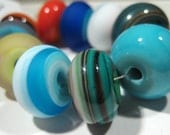 Handmade Lampwork Beads - Mix Set Shiny and Matte Rounds