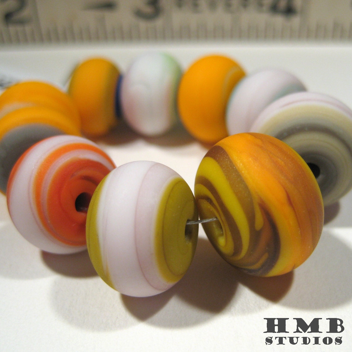 Handmade Lampwork Beads - Mix SetMatte Rounds