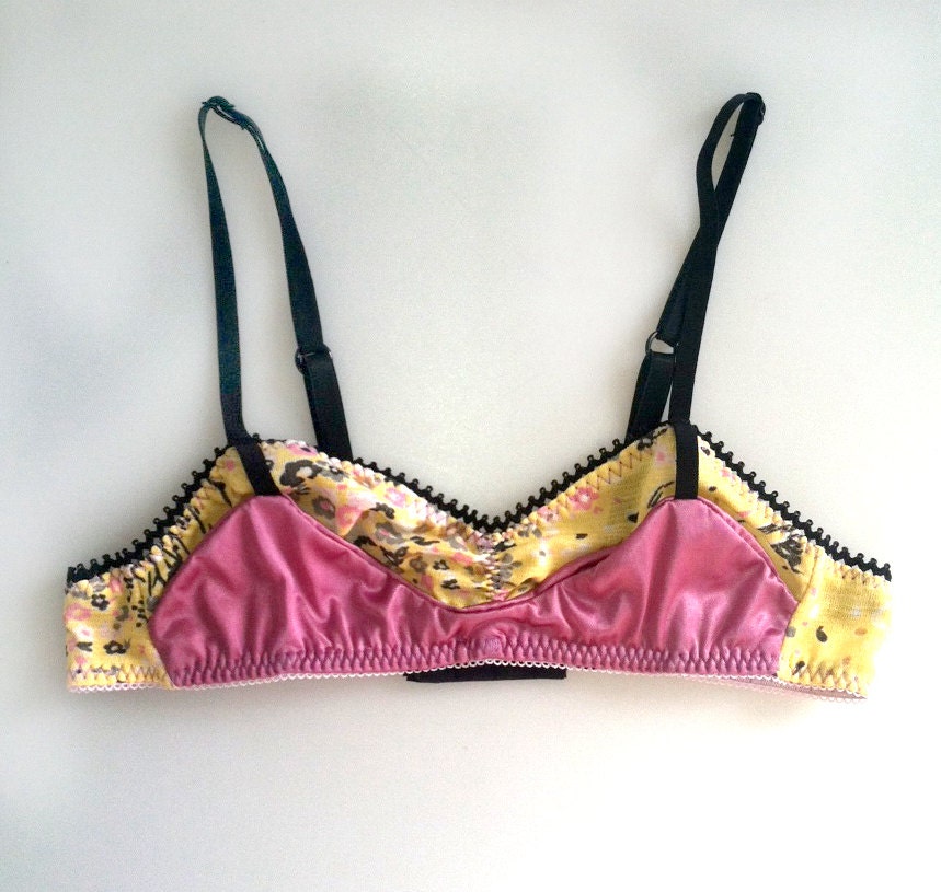 Vintage Floral Bralette Size S Ready to Ship