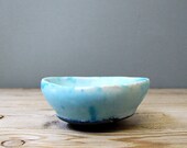 mini turquoise blue monk bowl