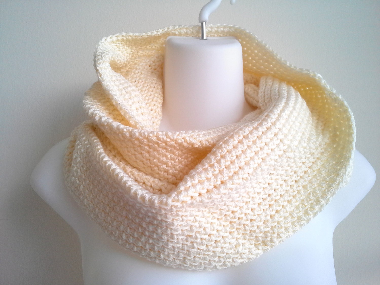 White Cream Neckwarmer Cowl Vanilla NIKKI
