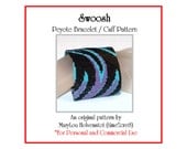 Peyote Bracelet Pattern ... SWOOSH ... Wide . Abstract . Colorful . Flames . Fire . Bold . Modern . Jewelry Pattern . Wide Cuff . 3 for 2