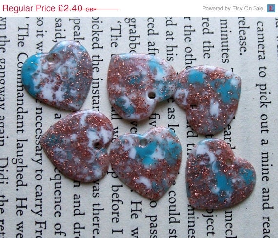 Vintage turquoise copper charms