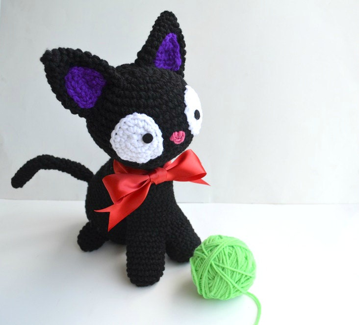 Jiji Cat Plush Amigurumi Doll Large Version
