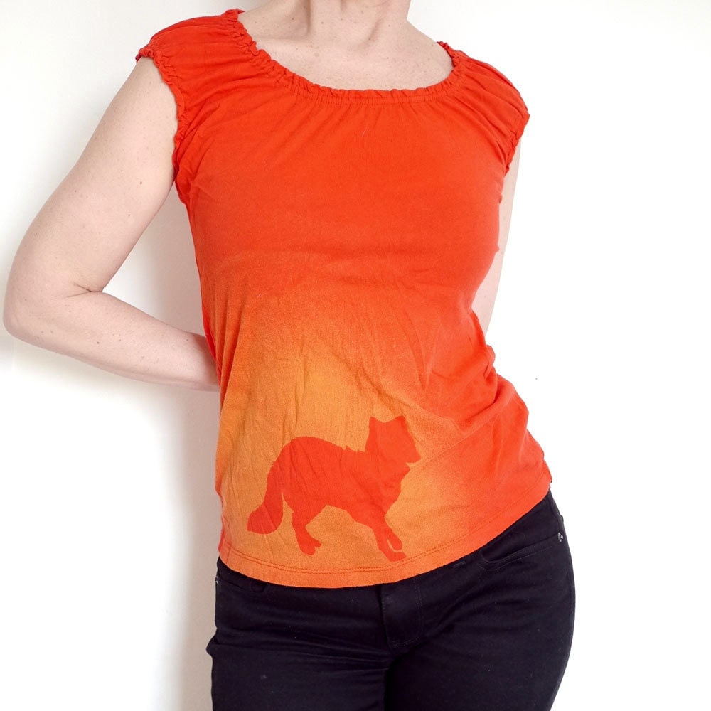 Orangey Red Girlie Foxy Tshirt