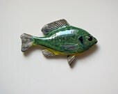 Ceramic art bluegill sunfish Number 5 decorative art wall hanging