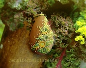 in the singing forest - long pretty deco garden pendant