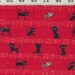 Japanese Cotton Fabric: Cocoland Musica Cats on Red - Kawaii Half Yard