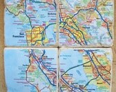 San Francisco & Vicinity Map Coasters