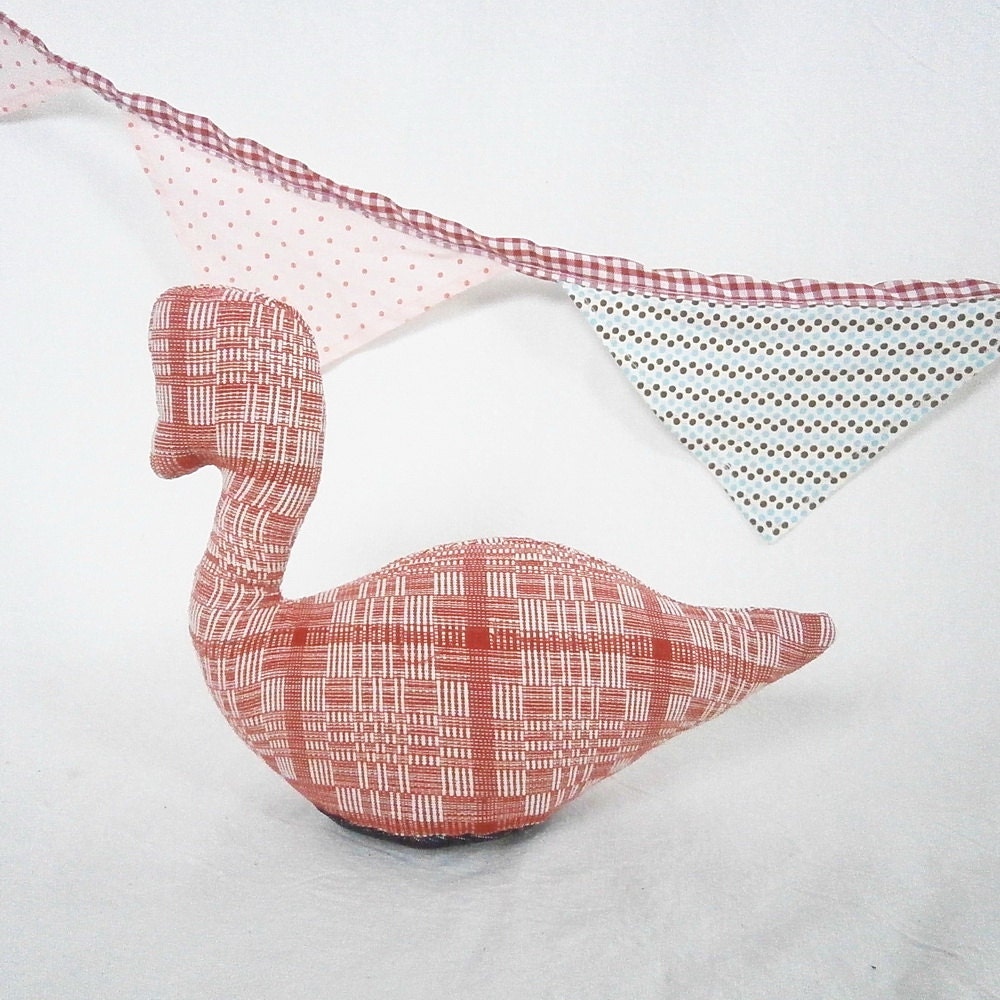 Plush Swan, red