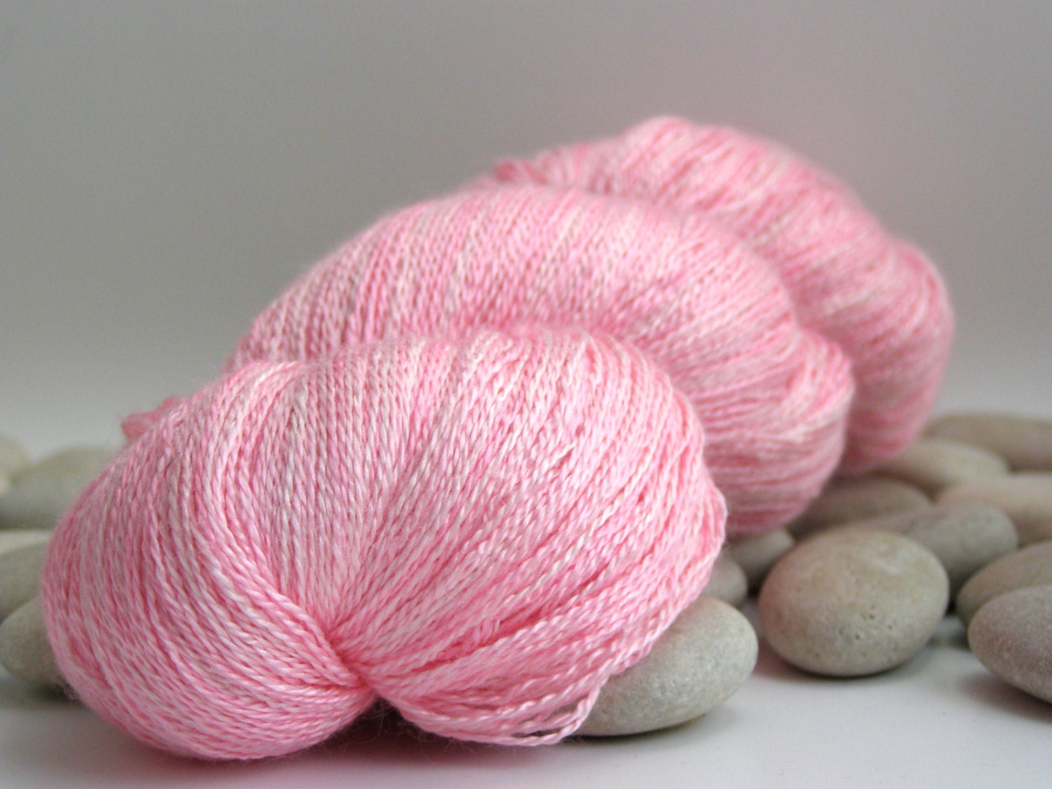 Hand Dyed Yarn Swiss Silk - Lace Weight, Variegated, 980yds - Petal