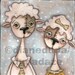 Print set featuring my first 3 Two by Two paintings - deer, horse, sheep