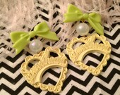 Yellow and Chartreuse Sweetheart Earrings