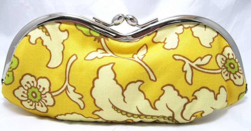 Eyeglass Purse Fabric Yellow Heather