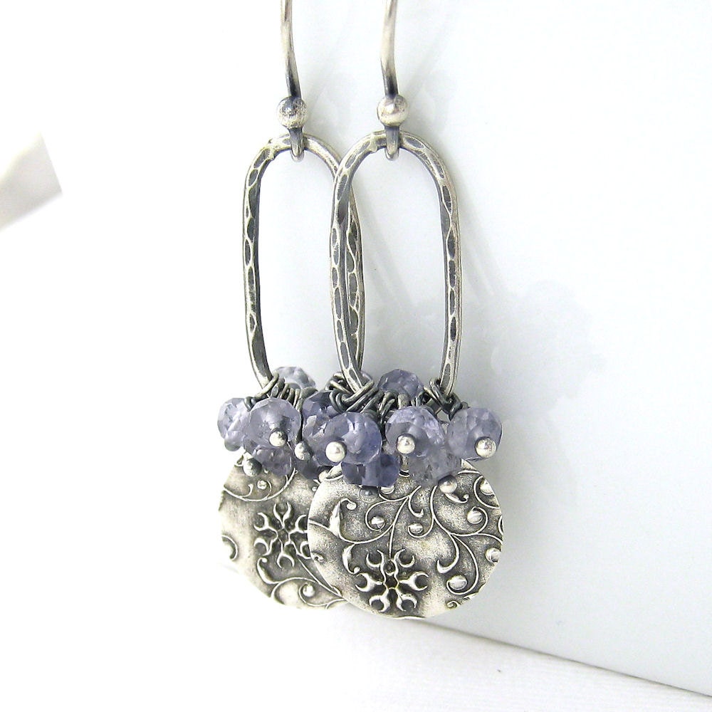 RESERVED - Iolite Earrings Beth No. 37