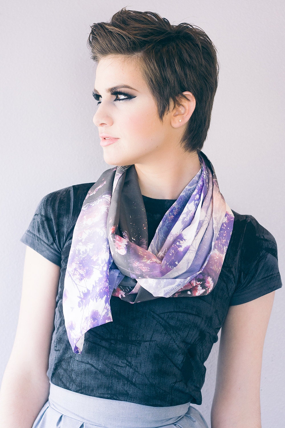 Floral Sound Silk Scarf