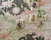 Layers - vintage cotton, paint, embroidery