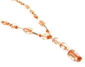 Bianca Necklace -- Orange Beaded Necklace