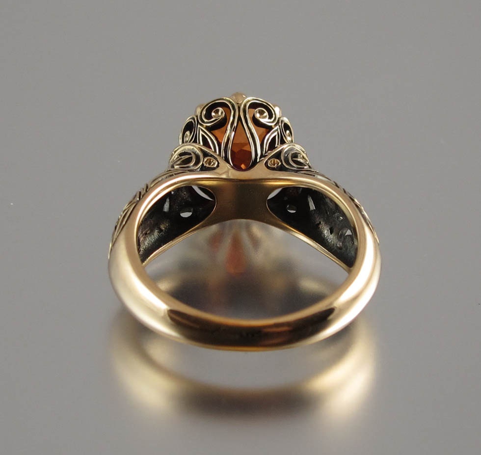 The ENCHANTED PRINCESS 14k gold ring with Tourmaline RESERVED for R. - 1st payment