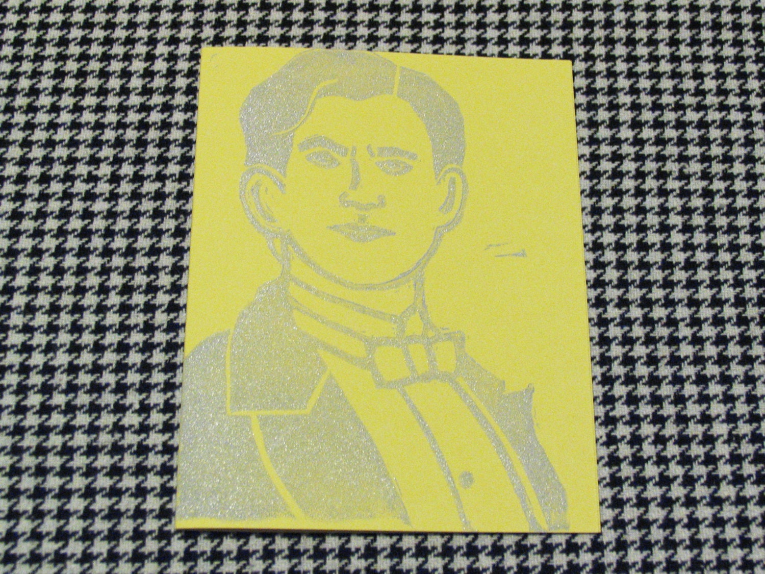 jot it down(ton) card - MATTHEW CRAWLEY linocut print card