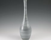 Tall Bottle Vase 2 - Steel Blue Grey