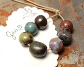 Grounds / Fresh Coffee Tone Ceramic Bead Set