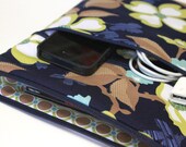 Pretty Women's MacBook Pro 13 or 15 Inch Case Laptop Cover Zipper Outer Pocket Handmade Padded Sleeve - Meadow Flowers