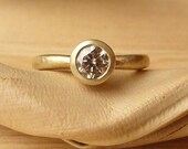 Bezel Set Champagne Solitaire