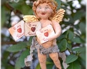 Spun Cotton Angel Cupid Valentine's Day Victorian Ornament