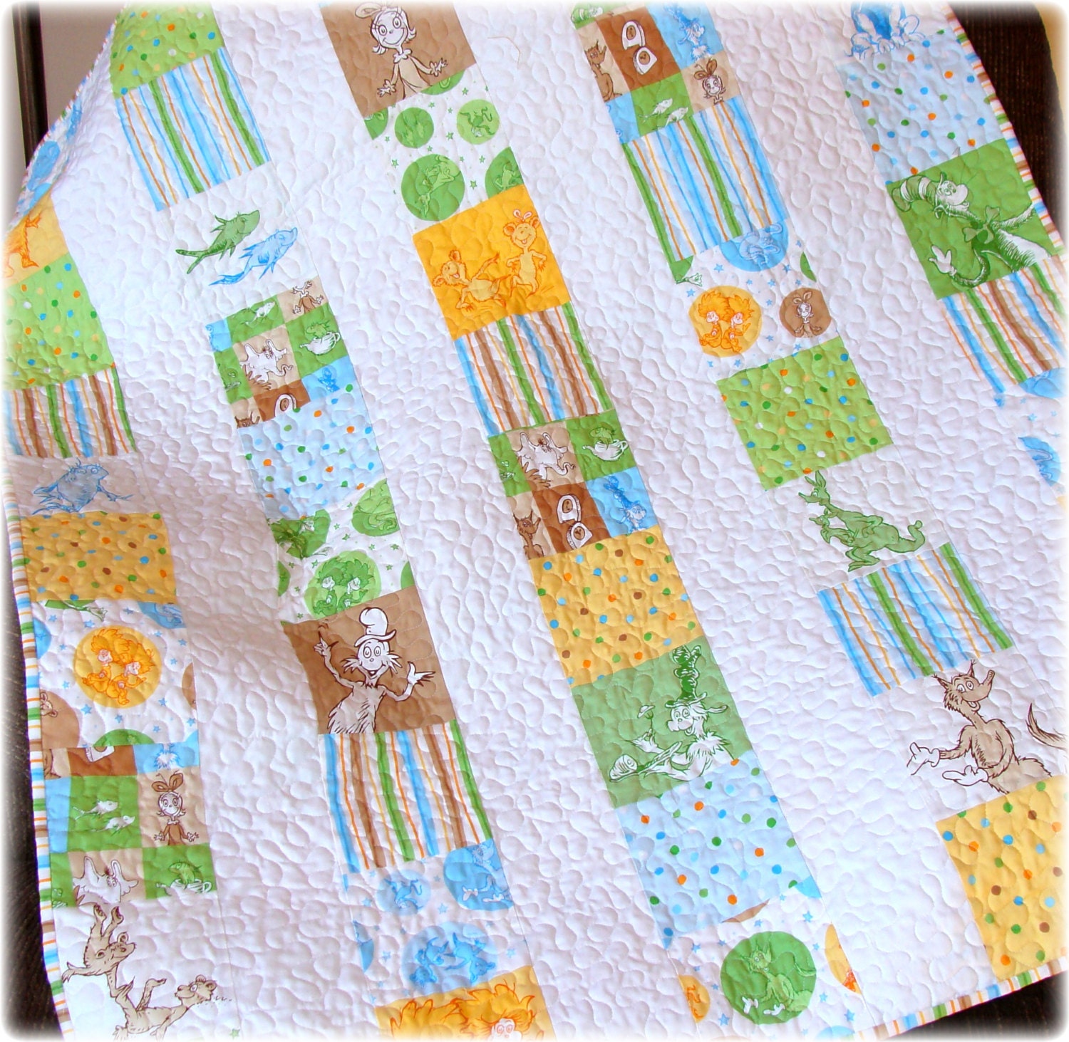 Baby Quilt Adventure Boy Dr. Seuss Patchwork