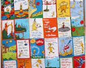 Dr Seuss Baby Quilt Green Eggs and Ham, The Lorax and Oh the Places youll  gender neutral MADE TO ORDER