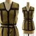 60s Crochet Patchwork Leather Sweater Vest