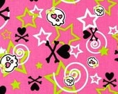 Hot Pink Stars and Skulls Laundry Bag