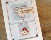 Wood Block Collage--The Greatest is Love