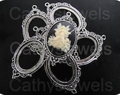 Regency Antique Silver 40x30 Cameo Settings Six Pieces