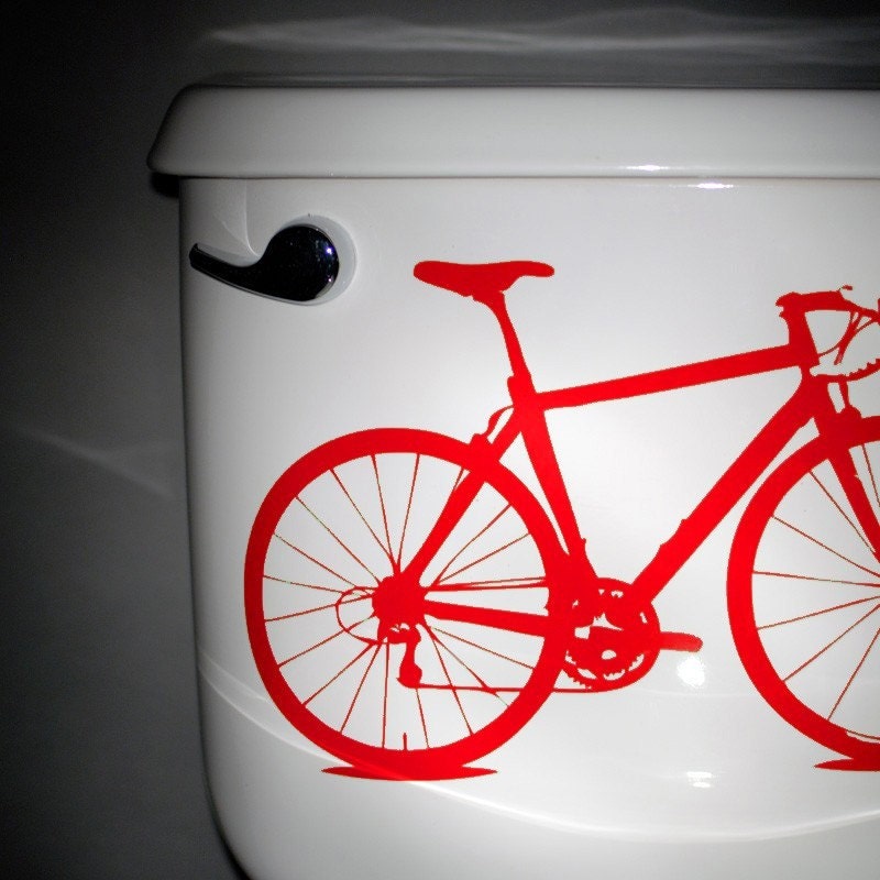Bicycle - red vinyl bike graphic