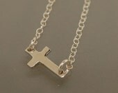 Side Cross Necklace