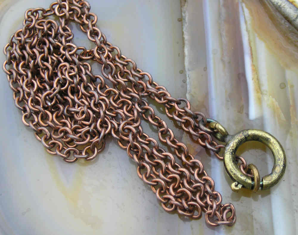 Ready chain..perfect vintage ginger  brass cable chain ready to go..24 inch chain.