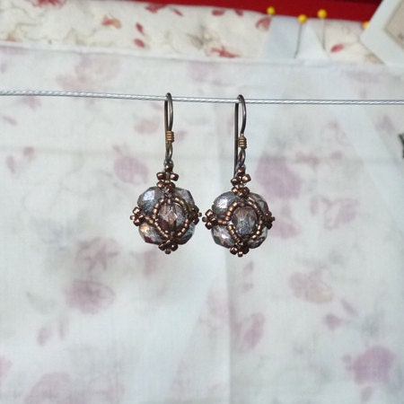 Crystal beaded earrings