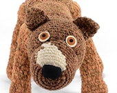 paula - crocheted pit bull plush dog stuffed animal softie