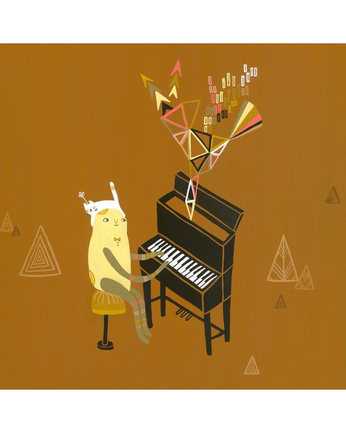 Charles Plays A Song On His Desert Piano - 8x10 print