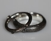 Custom for Natali, Willow twig ring set, sterling silver, ready to ship, your size
