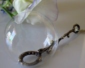 Medium Sterling bubble wand, twig, dark finish, Made to order