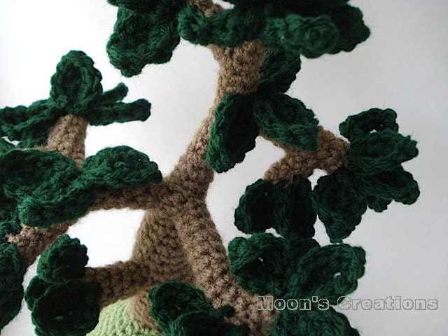 Amigurumi Bonsai Tree - Emerald and Ruby - January